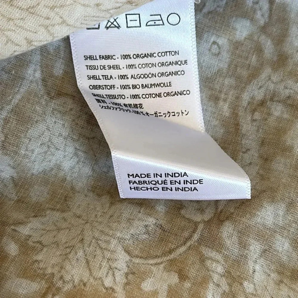 Cleobella sz XS tan and white organic cotton blouse gorgeous shell buttons EUC - Picture 8 of 8